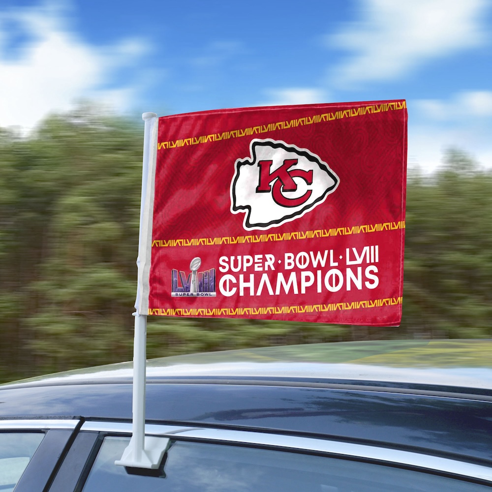 Kansas City Chiefs Super Bowl 58 Champions Car Flag