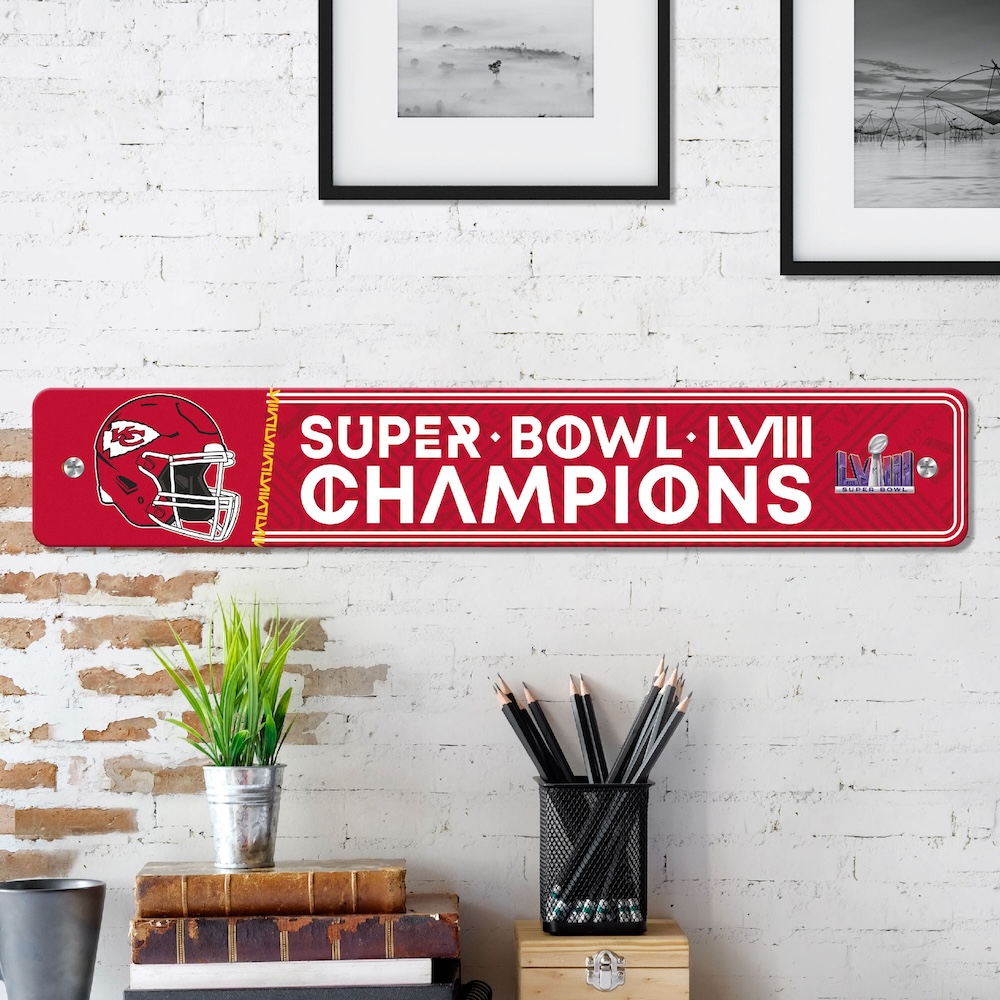 Kansas City Chiefs Super Bowl 58 Champions Street Sign