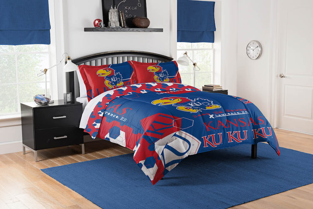 Kansas Jayhawks QUEEN/FULL size Comforter and 2 Shams