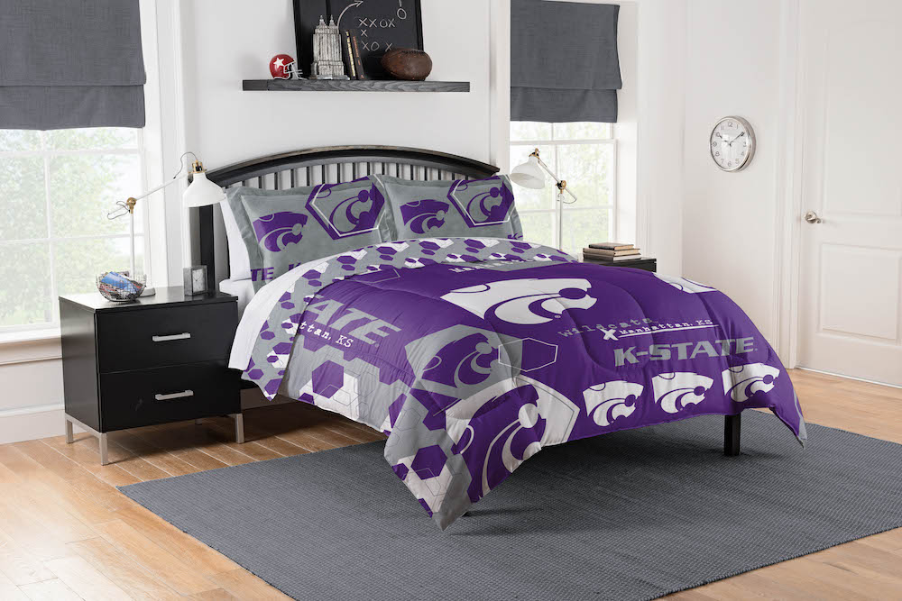 Kansas State Wildcats QUEEN/FULL size Comforter and 2 Shams