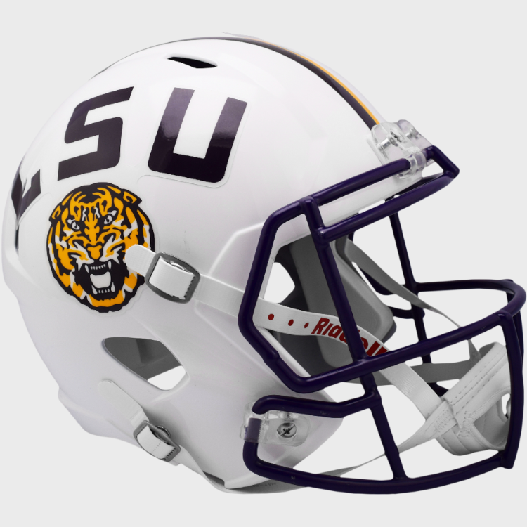 LSU Tigers SPEED Replica Football Helmet - WHITE