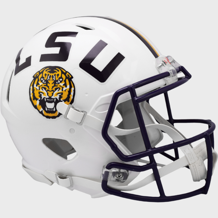 LSU Tigers SPEED Revolution Authentic Football Helmet - WHITE