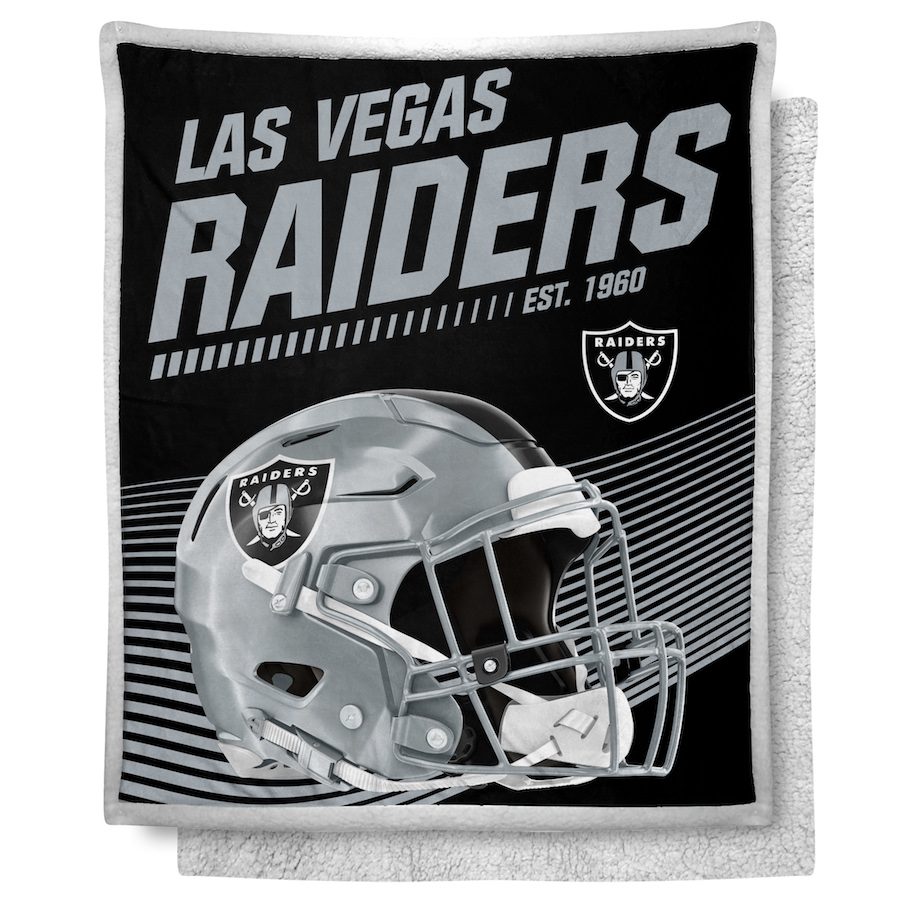 Las Vegas Raiders Mink SHERPA Throw Blanket