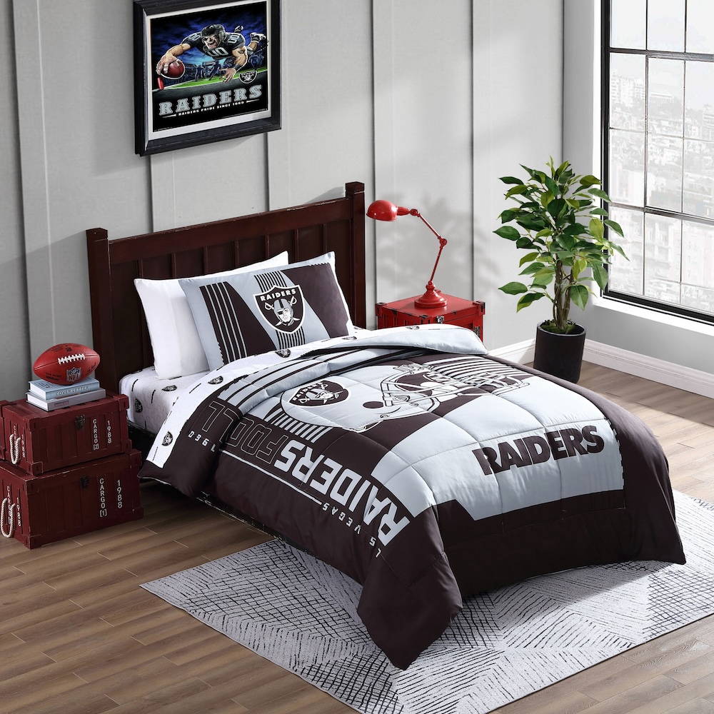 Las Vegas Raiders TWIN Bed in a Bag Set