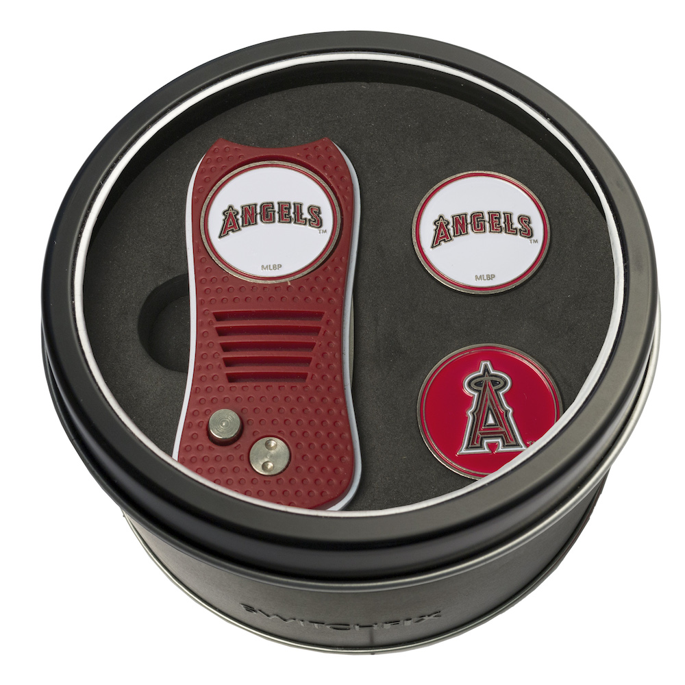 Los Angeles Angels Switchblade Divot Tool and 2 Ball Marker Gift Pack
