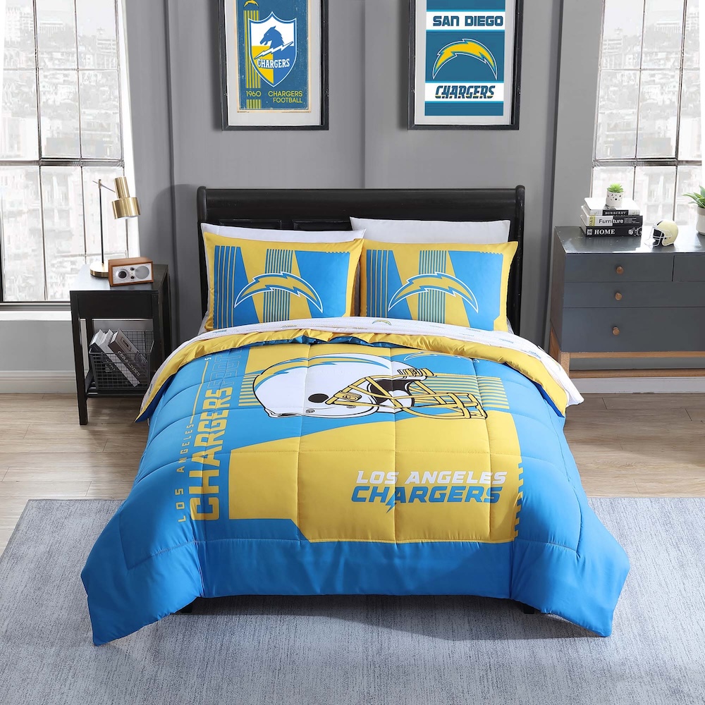 Los Angeles Chargers FULL Bed in a Bag Set