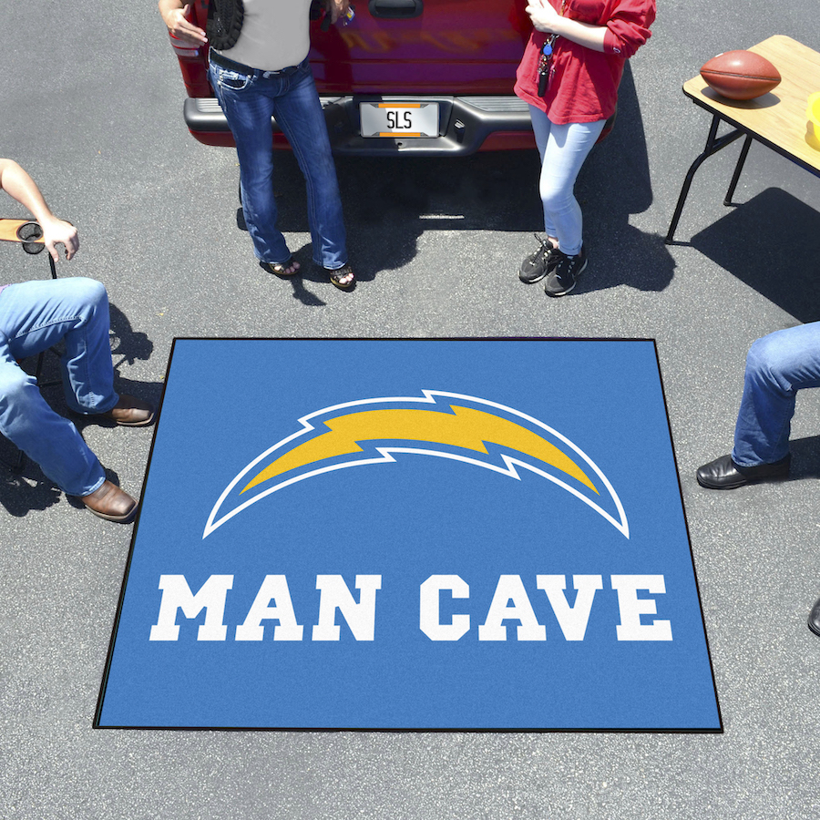 Los Angeles Chargers MAN CAVE TAILGATER 60 x 72 Rug