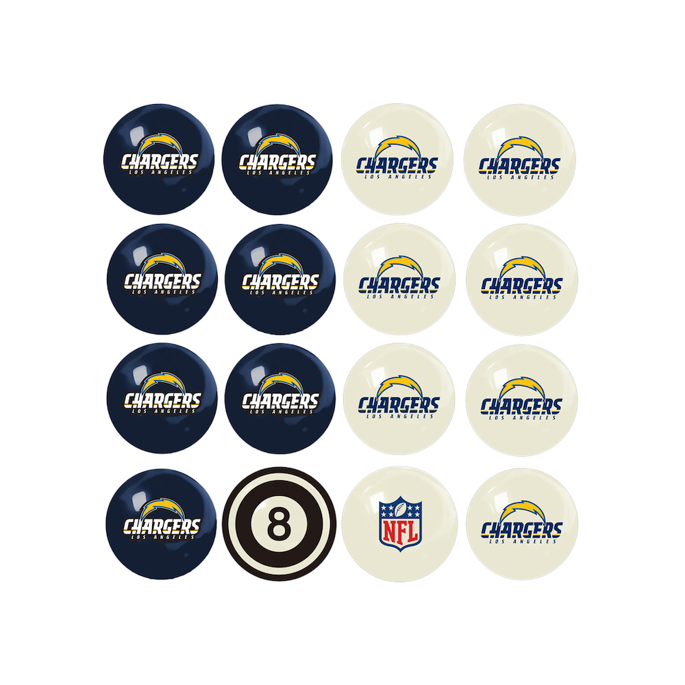Los Angeles Chargers Home and Away Billiard Ball Set
