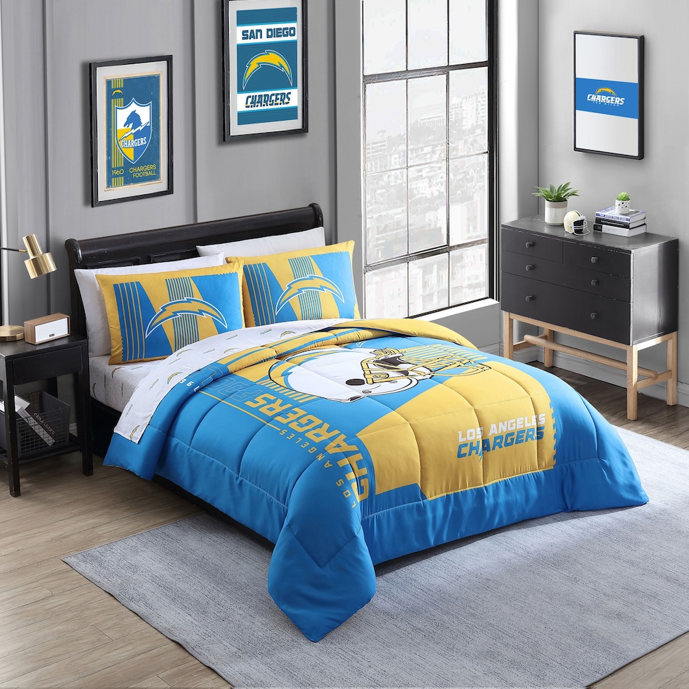 Los Angeles Chargers QUEEN Bed in a Bag Set