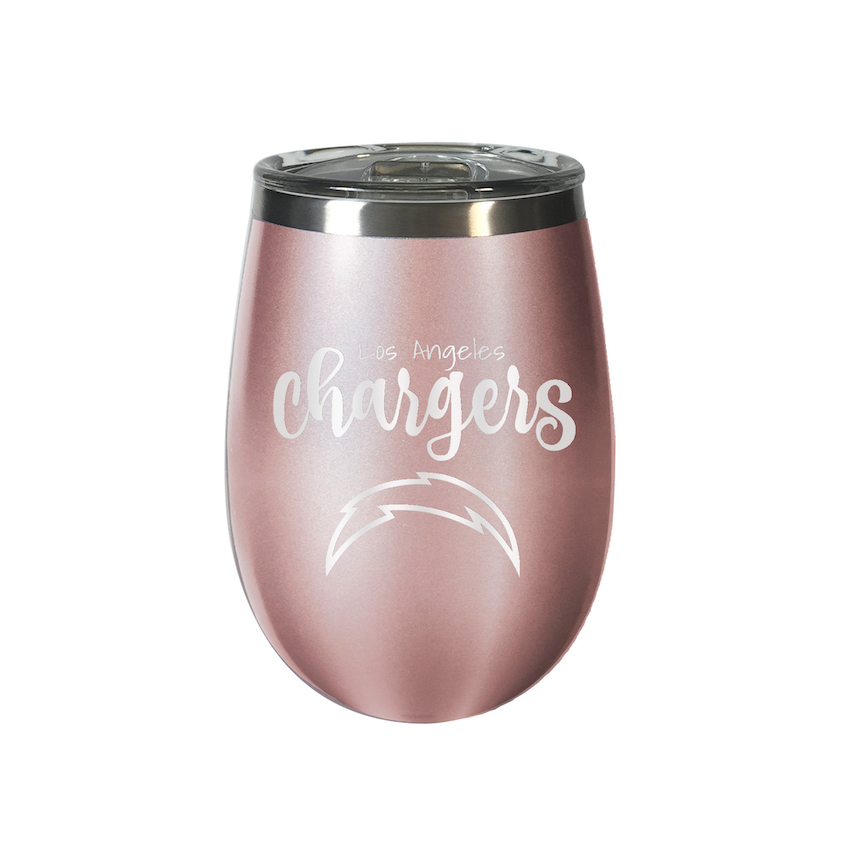 Los Angeles Chargers 10 oz Rose Gold Wine Tumbler