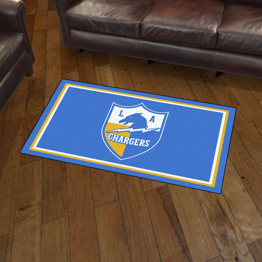 Los Angeles Chargers Vintage 3x5 Area Rug Throwback Logo