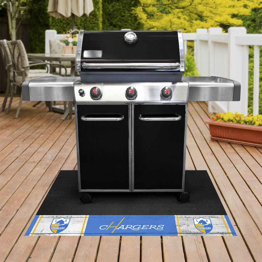 Los Angeles Chargers Vintage NFL Grill Mat Throwback Logo
