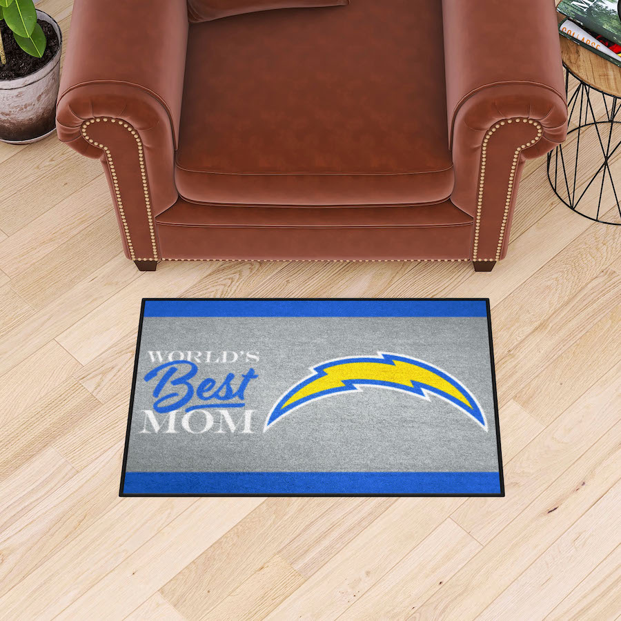 Los Angeles Chargers 20 x 30 WORLDS BEST MOM Floor Mat