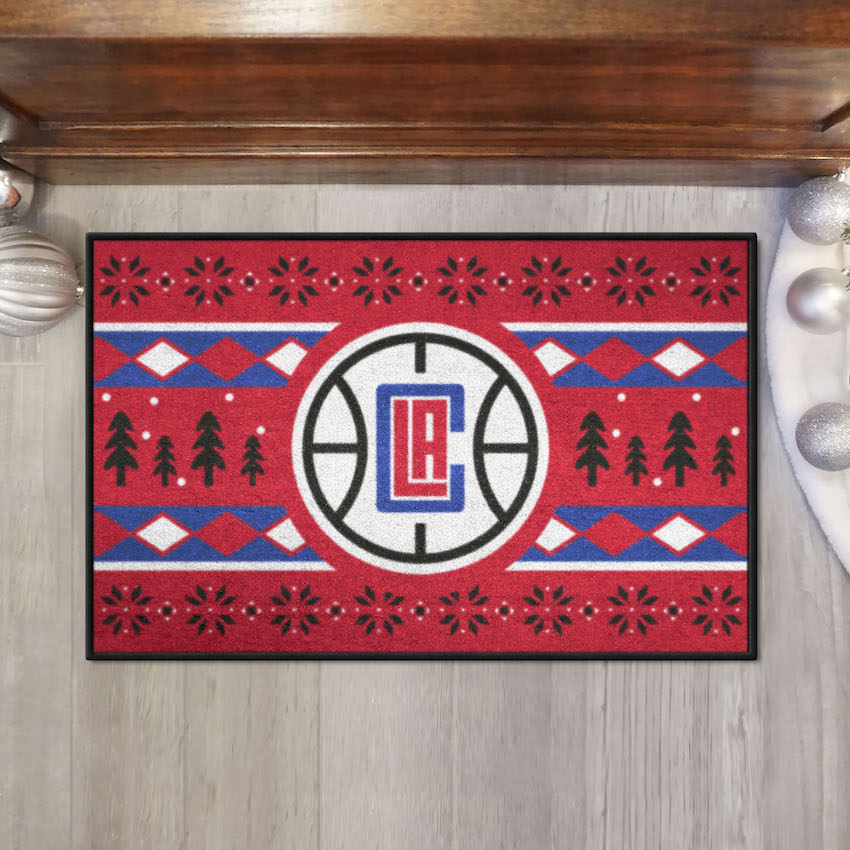 Los Angeles Clippers HOLIDAY SWEATER 20 x 30 STARTER Floor Mat