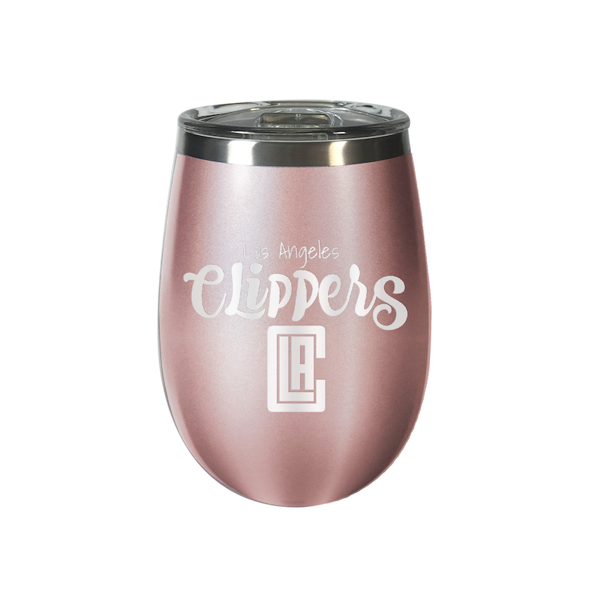 Los Angeles Clippers 10 oz Rose Gold Wine Tumbler