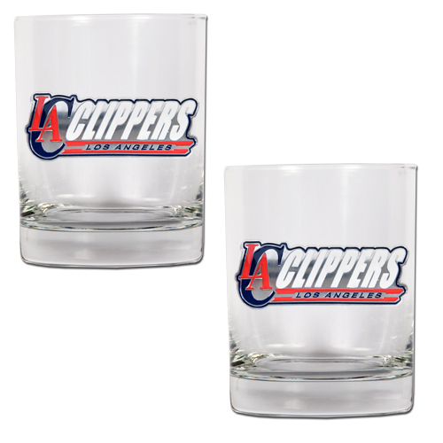 Los Angeles Clippers NBA Logo 2pc Rocks Glass Set