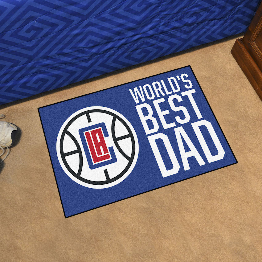 Los Angeles Clippers 20 x 30 WORLDS BEST DAD Floor Mat
