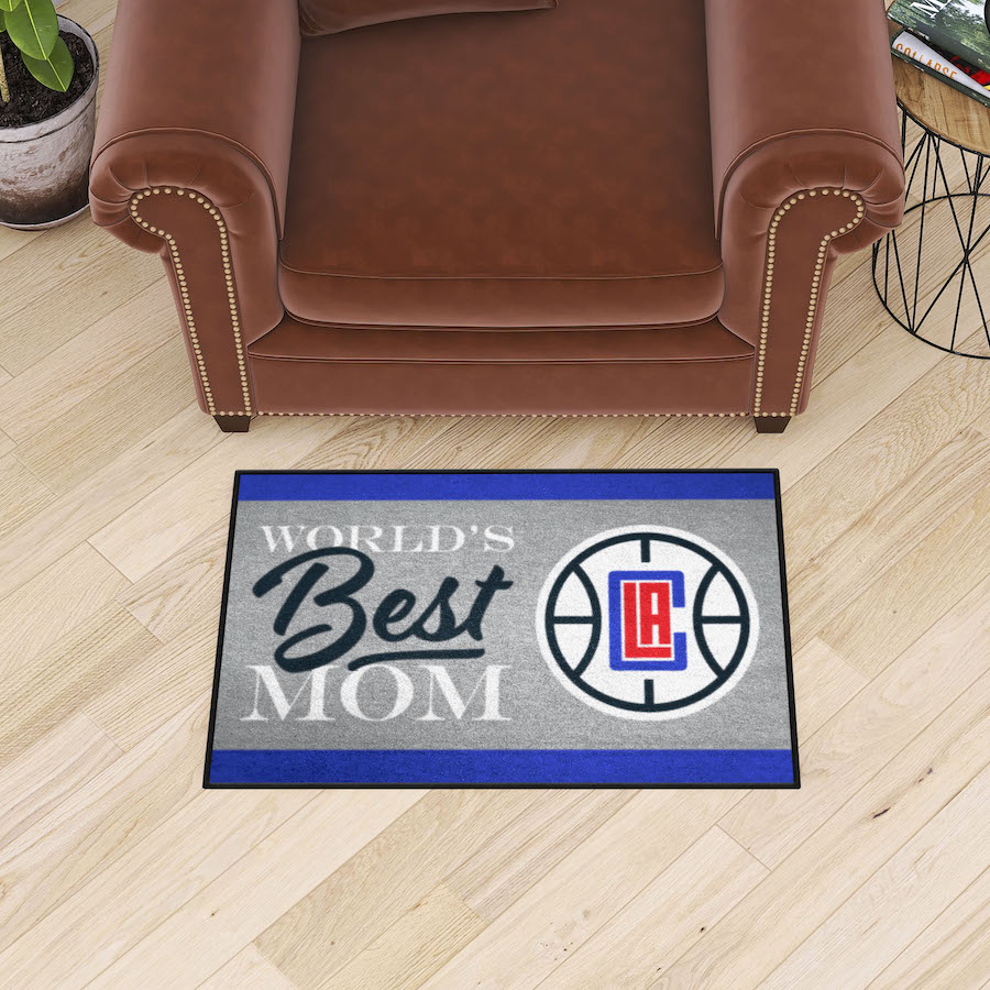Los Angeles Clippers 20 x 30 WORLDS BEST MOM Floor Mat