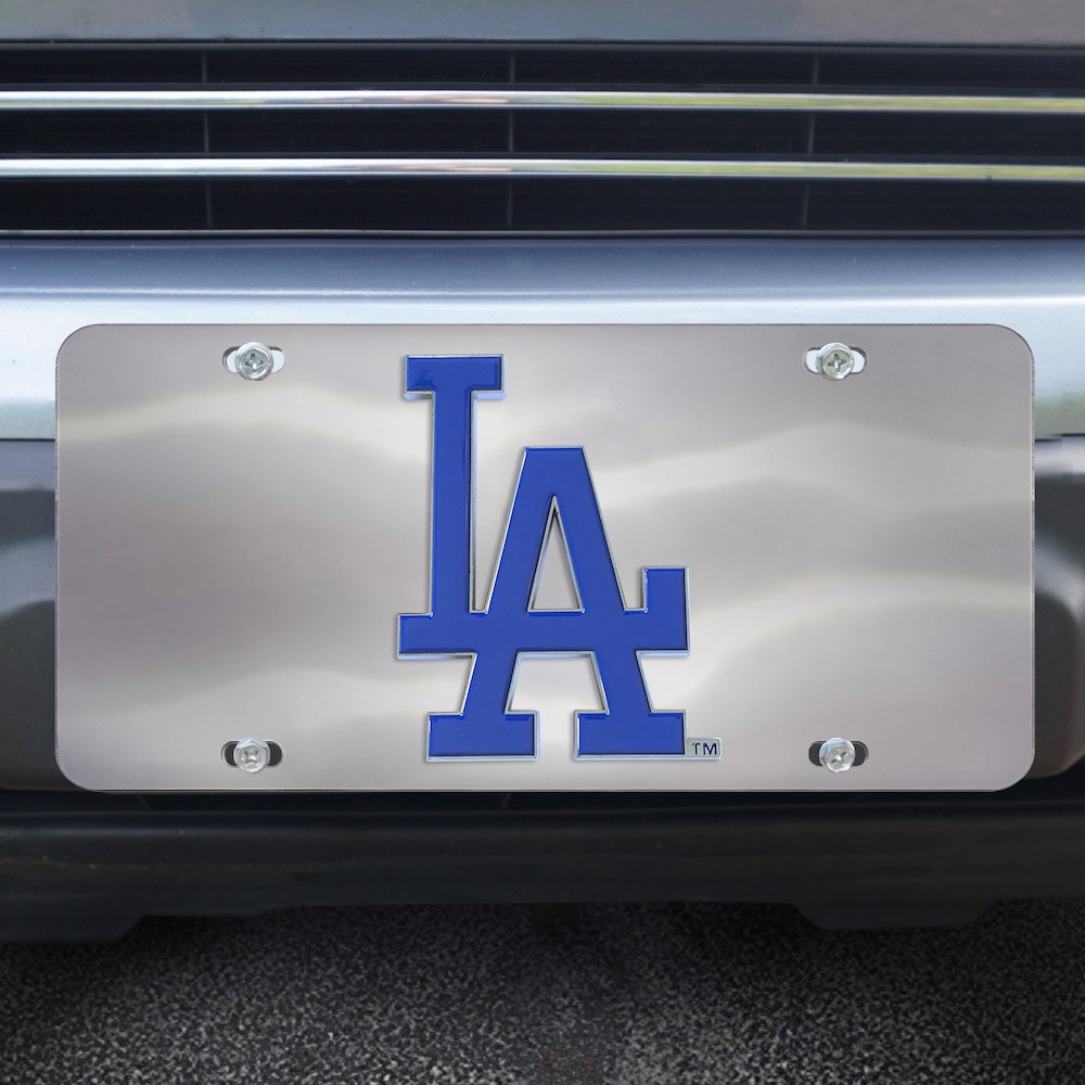 Los Angeles Dodgers Stainless Steel Die-cast License Plate