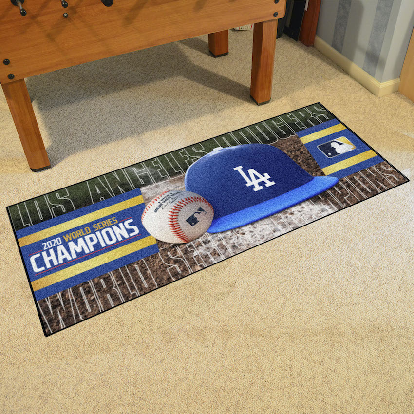 Los Angeles Dodgers 2020 World Series Champions 30 x 72 Baseball Carpet Runner Mat
