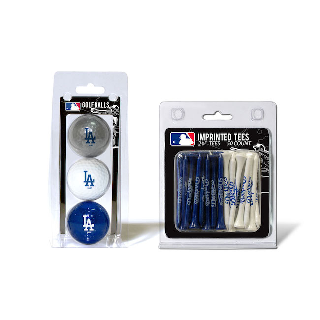 Los Angeles Dodgers 3 Ball Pack and 50 Tee Pack