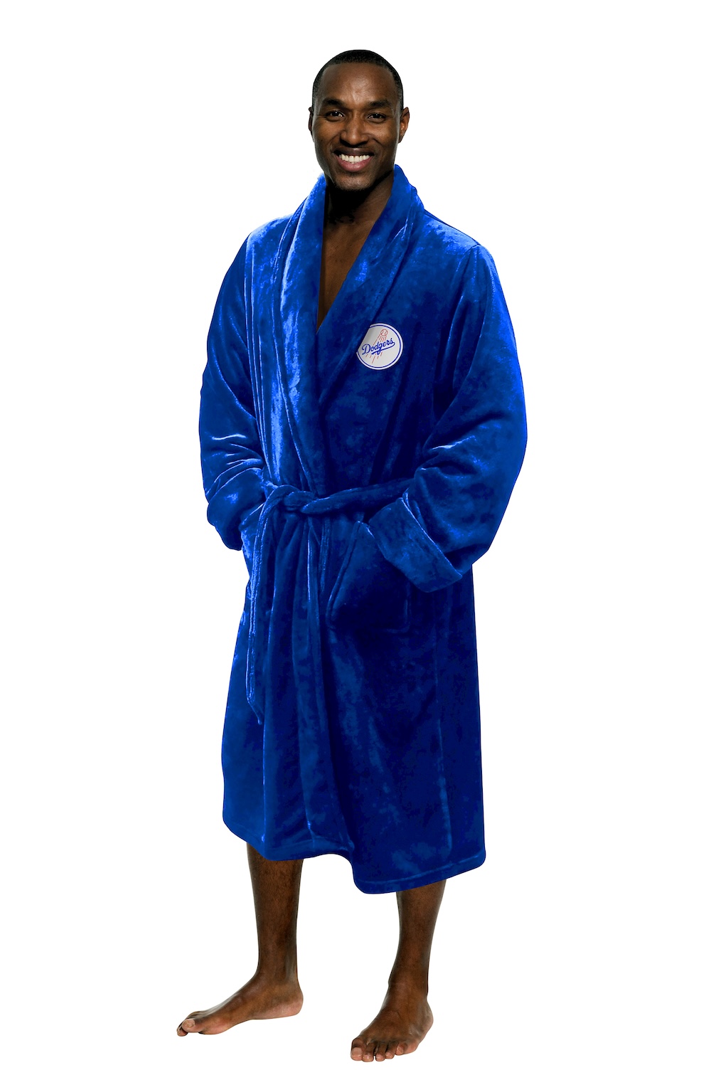 Los Angeles Dodgers Mens Silk Touch Bath Robe (L/XL)