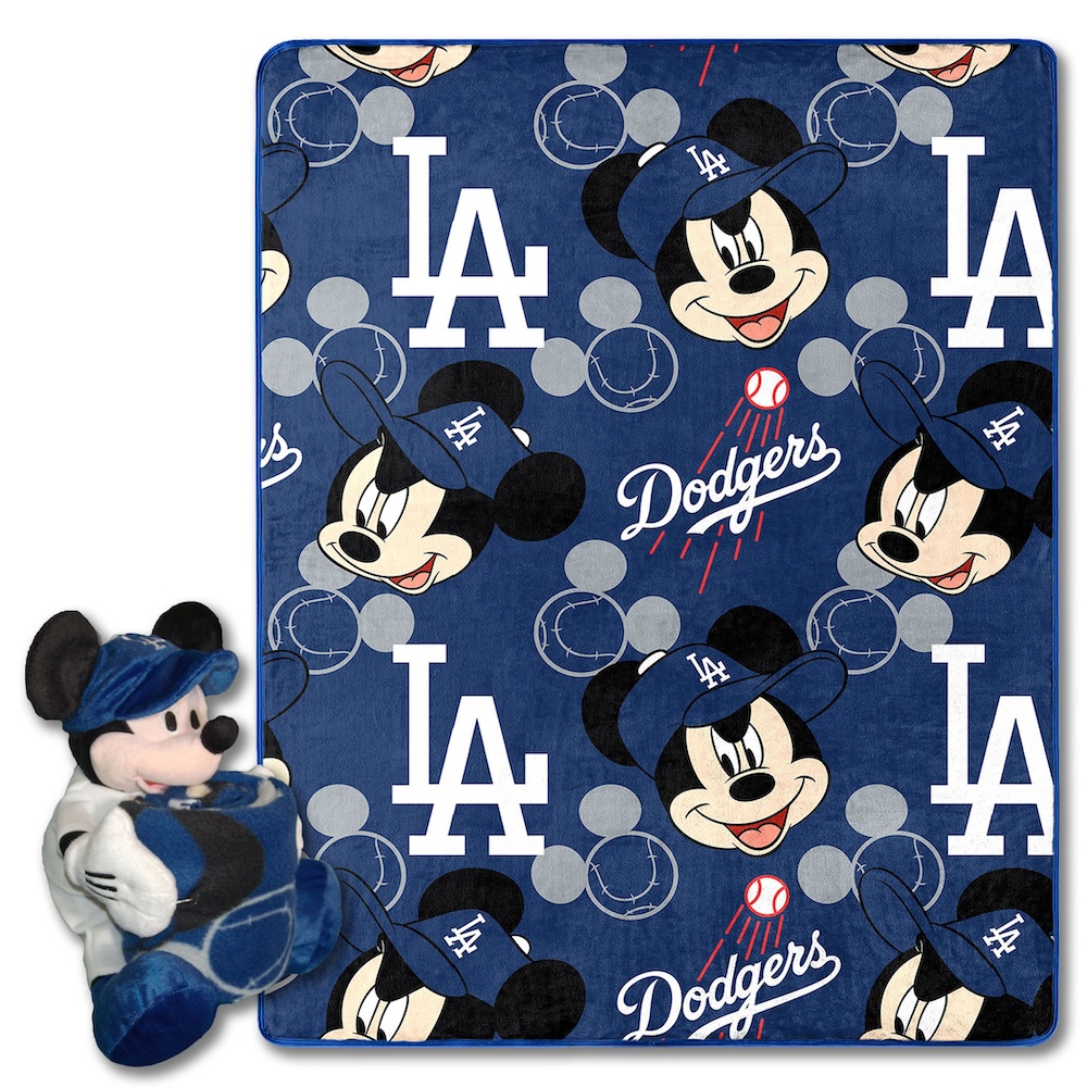 Los Angeles Dodgers Disney Mickey Mouse Hugger and Silk Blanket Set