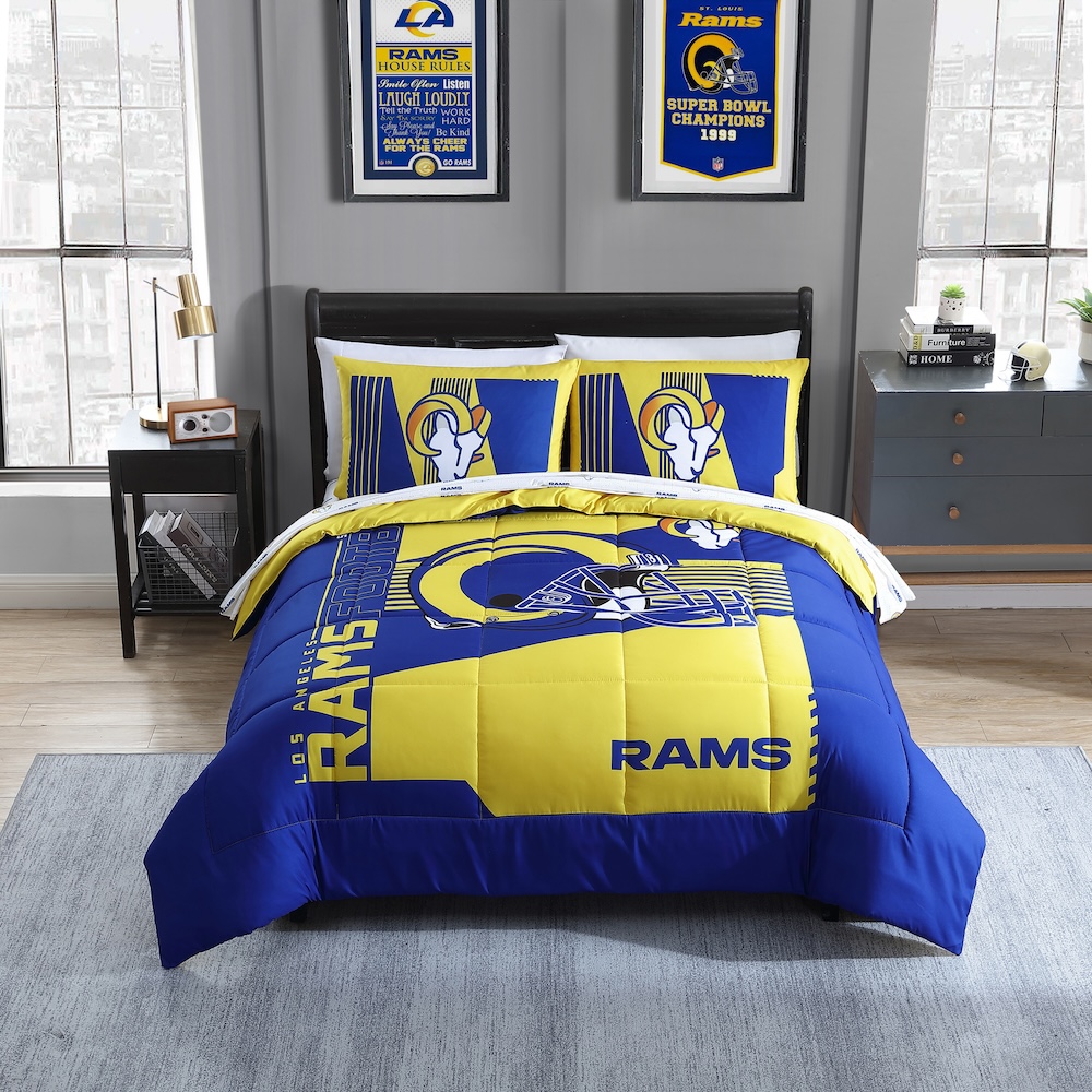 Los Angeles Rams FULL Bed in a Bag Set