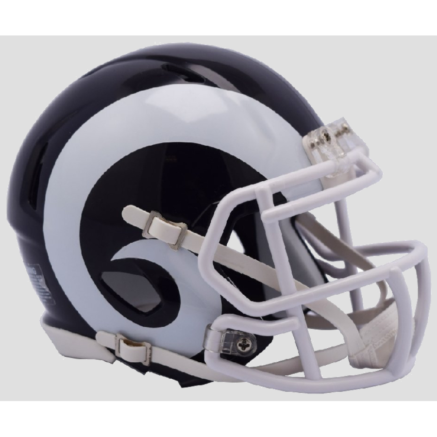Los Angeles Rams NFL Mini SPEED Helmet by Riddell WHITE HORNS