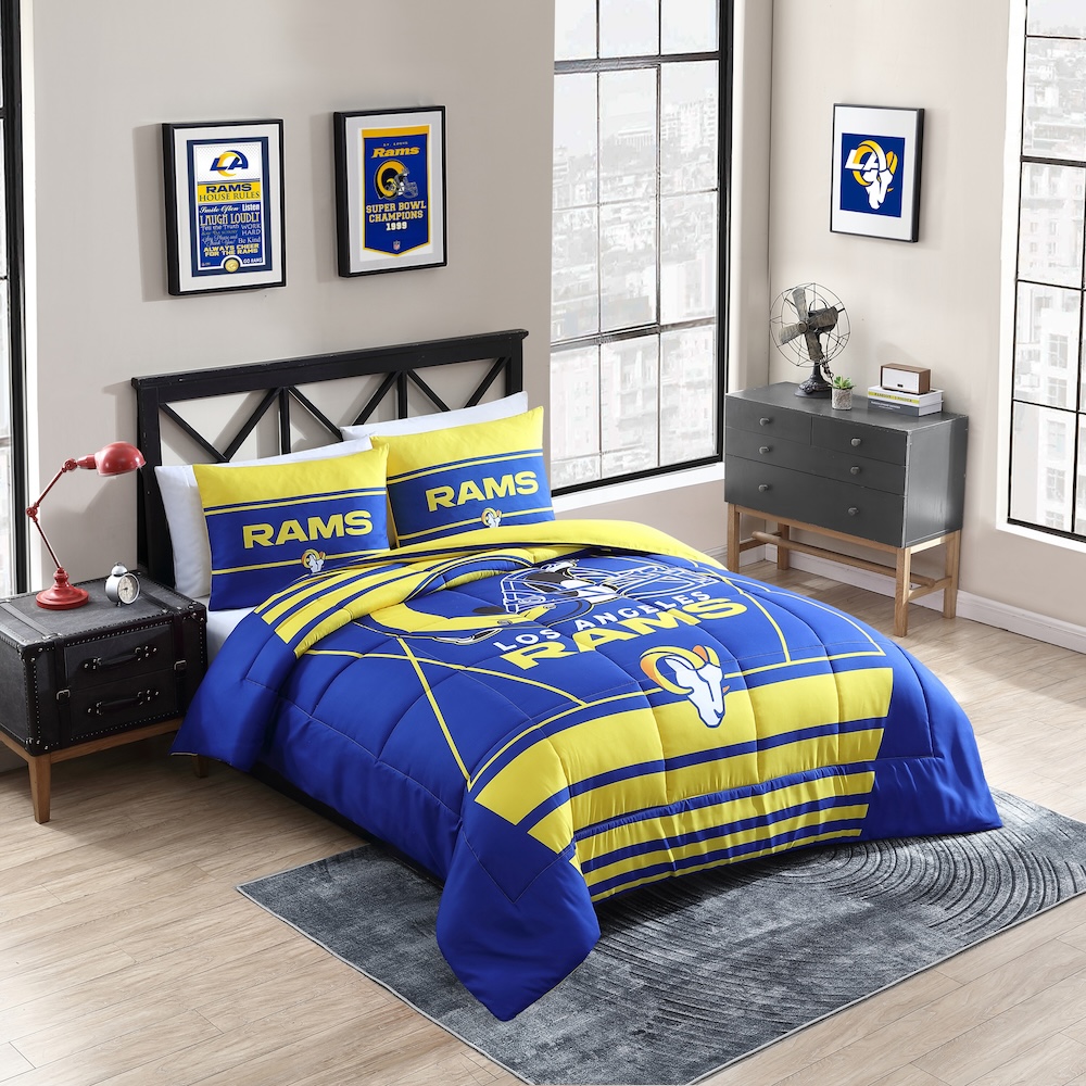 Los Angeles Rams QUEEN/FULL size Comforter and 2 Shams
