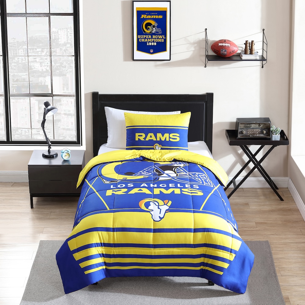 Los Angeles Rams Twin Comforter Set with Sham