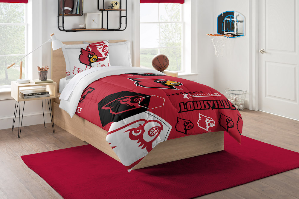 Louisville Cardinals Twin Comforter Set with Sham