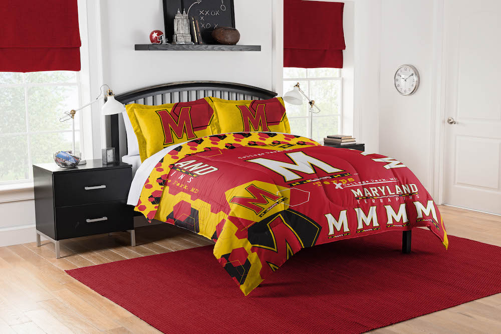 Maryland Terrapins QUEEN/FULL size Comforter and 2 Shams
