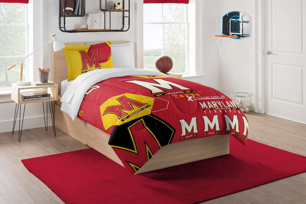 Maryland Terrapins Twin Comforter Set with Sham