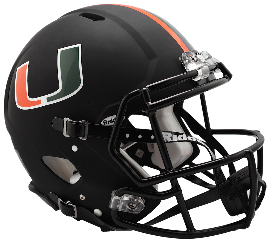 Miami Hurricanes SPEED Revolution Authentic Football Helmet - ALT