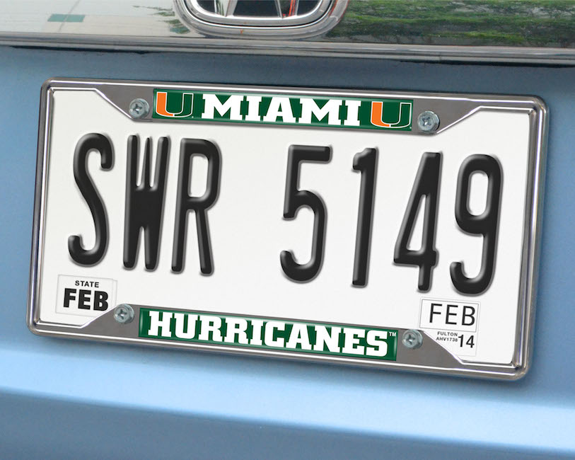 Miami Hurricanes License Plate Frame