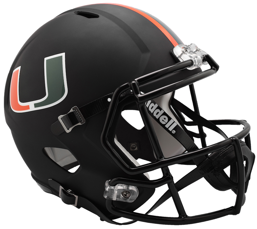 Miami Hurricanes SPEED Replica Football Helmet - ALTERNATE
