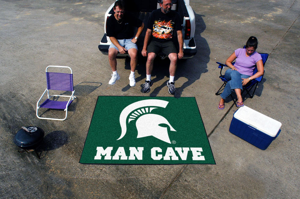 Michigan State Spartans MAN CAVE TAILGATER 60 x 72 Rug