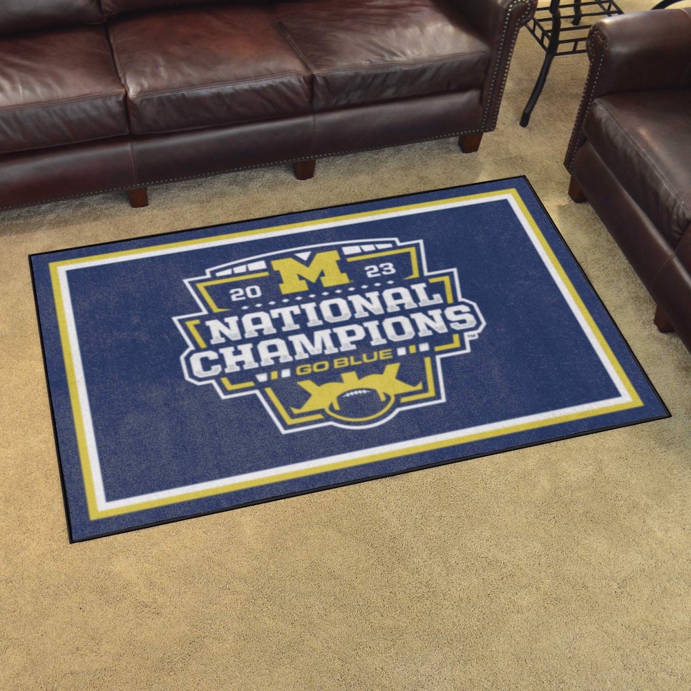 Michigan Wolverines COLLEGE FOOTBALL CHAMPS 4x6 Area Rug