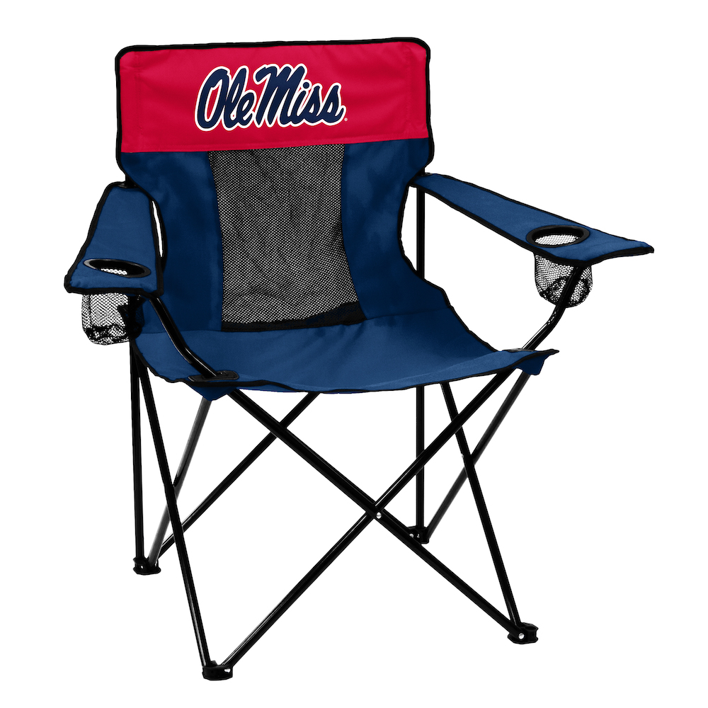 Mississippi Rebels ELITE logo folding camp style chair
