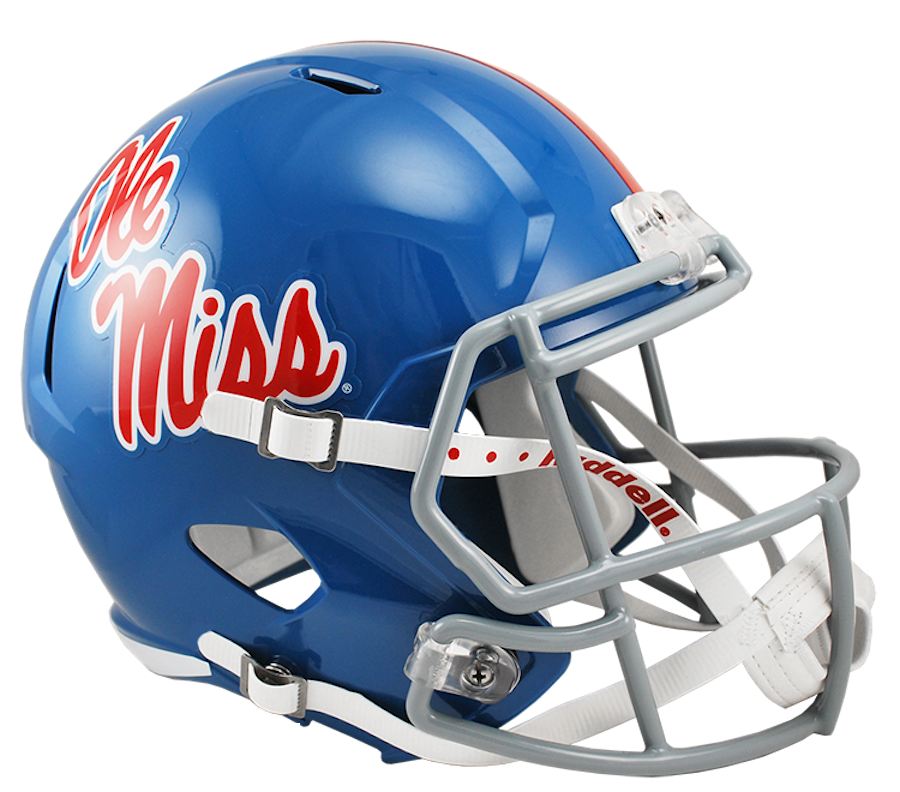 Mississippi Rebels SPEED Replica Football Helmet - BLUE