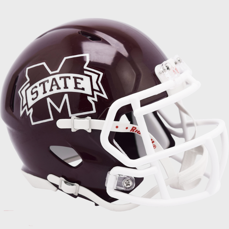 Mississippi Rebels SPEED Replica Football Helmet - WHITE