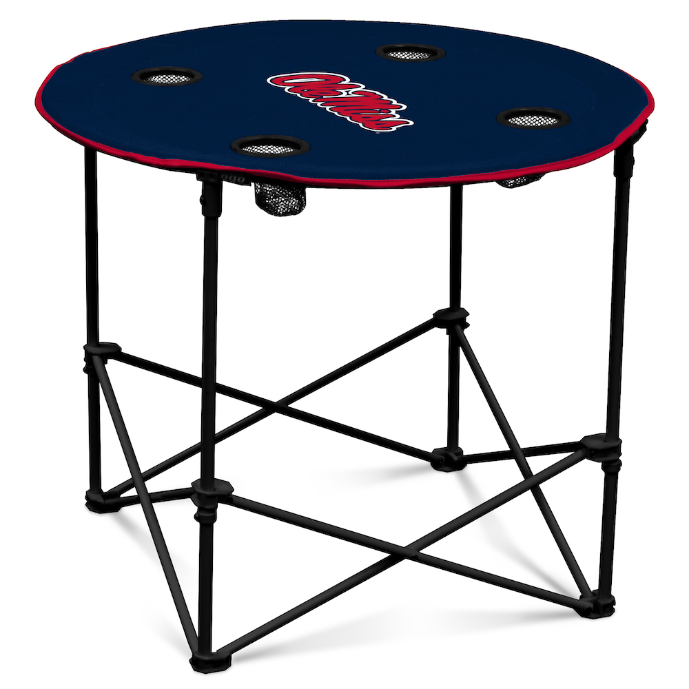 Mississippi Rebels Round Tailgate Table
