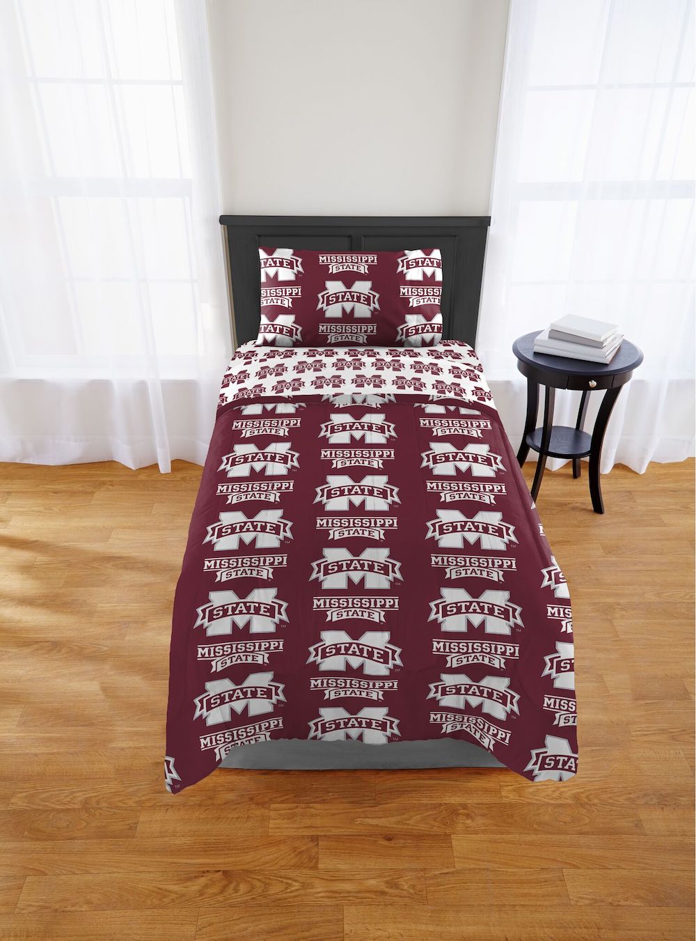 Mississippi State Bulldogs TWIN Bed in a Bag Set