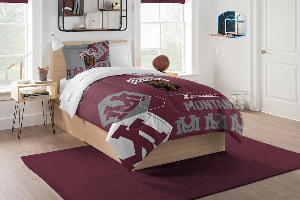 Montana Grizzlies Twin Comforter Set with Sham