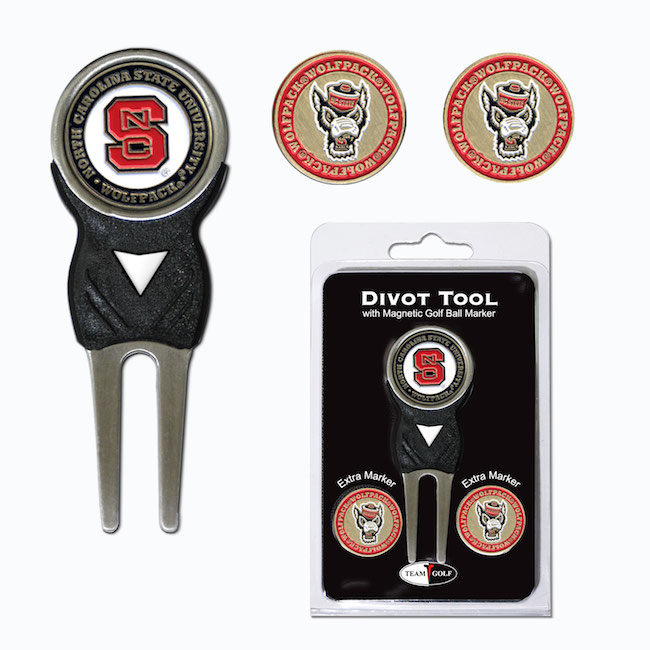 NC State Wolfpack 3 Marker Signature Divot Tool Pack