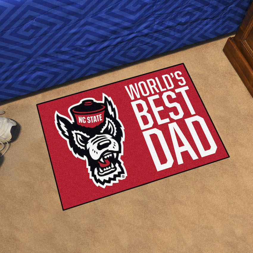 NC State Wolfpack 20 x 30 WORLDS BEST DAD Floor Mat