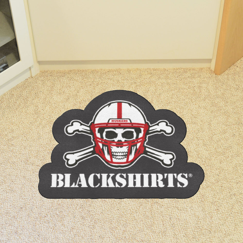 Nebraska BLACKSHIRTS MASCOT 36 x 48 Floor Mat