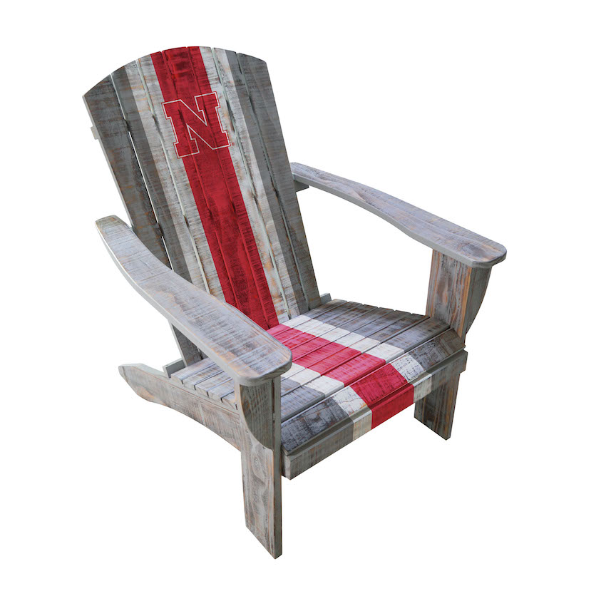 Nebraska Cornhuskers Wooden Adirondack Chair