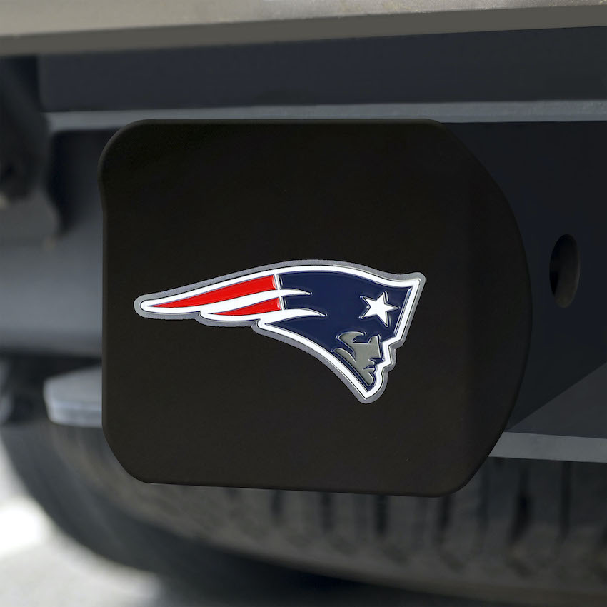 New England Patriots Black and Color Trailer Hitch Cover